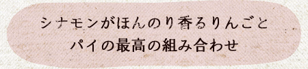 シナモンがほんのり香るりんごとパイの最高の組み合わせ